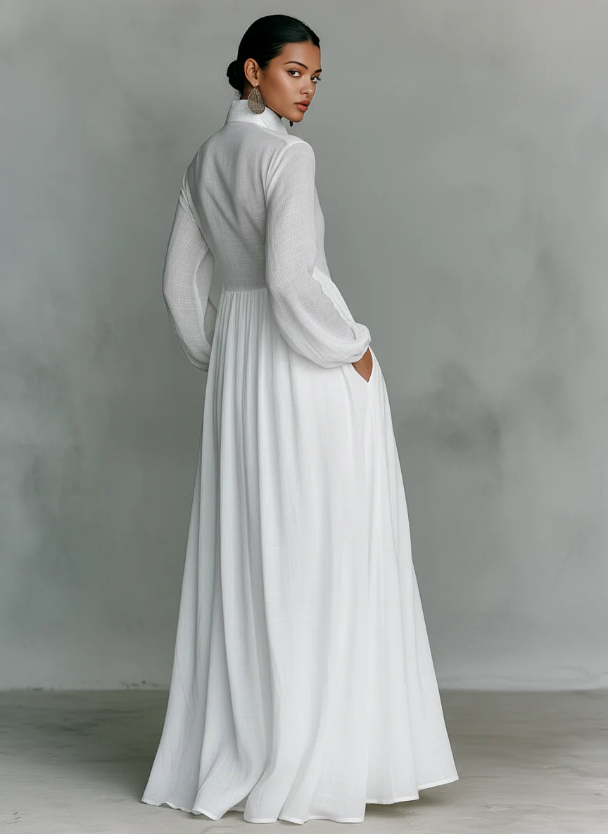 Alba™ | Vestido Largo Fluido de Elegancia Natural