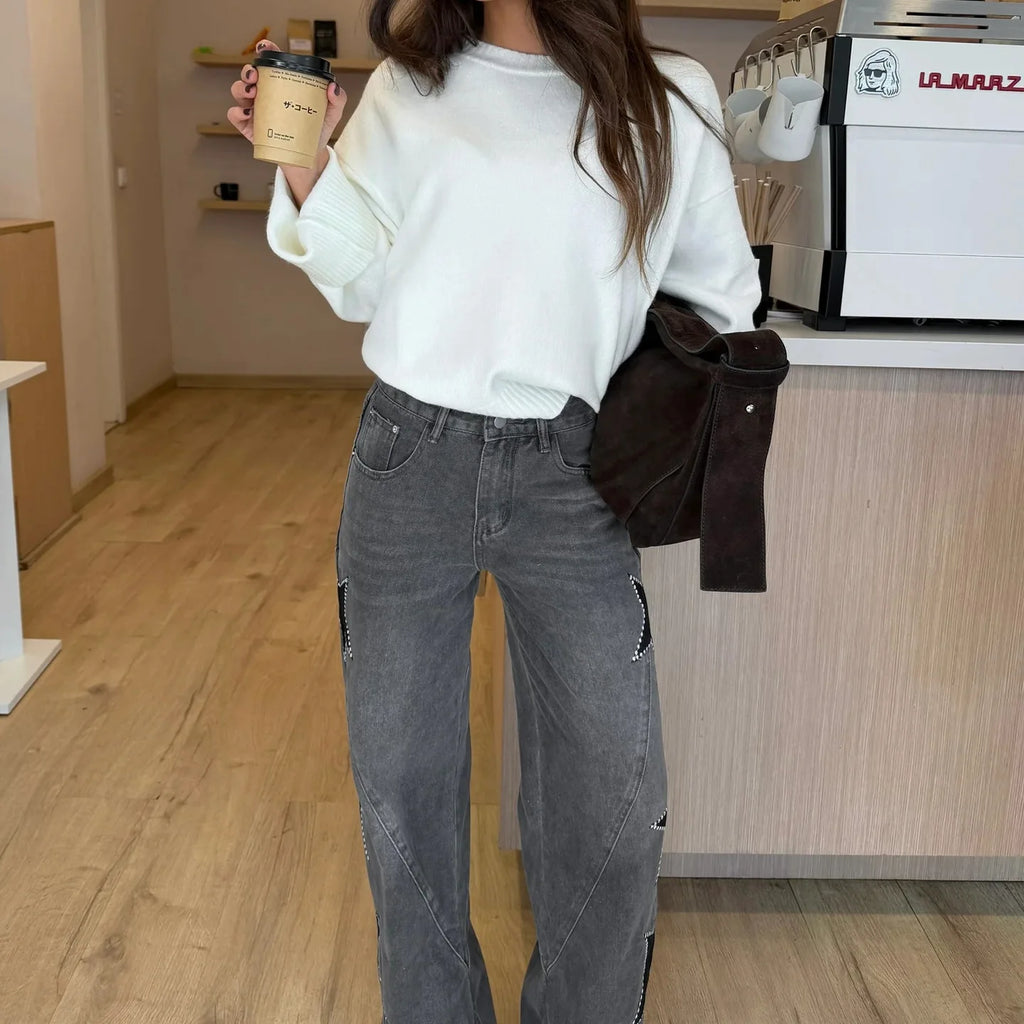 Melisa | Jeans Casual Rectos de Estrellas